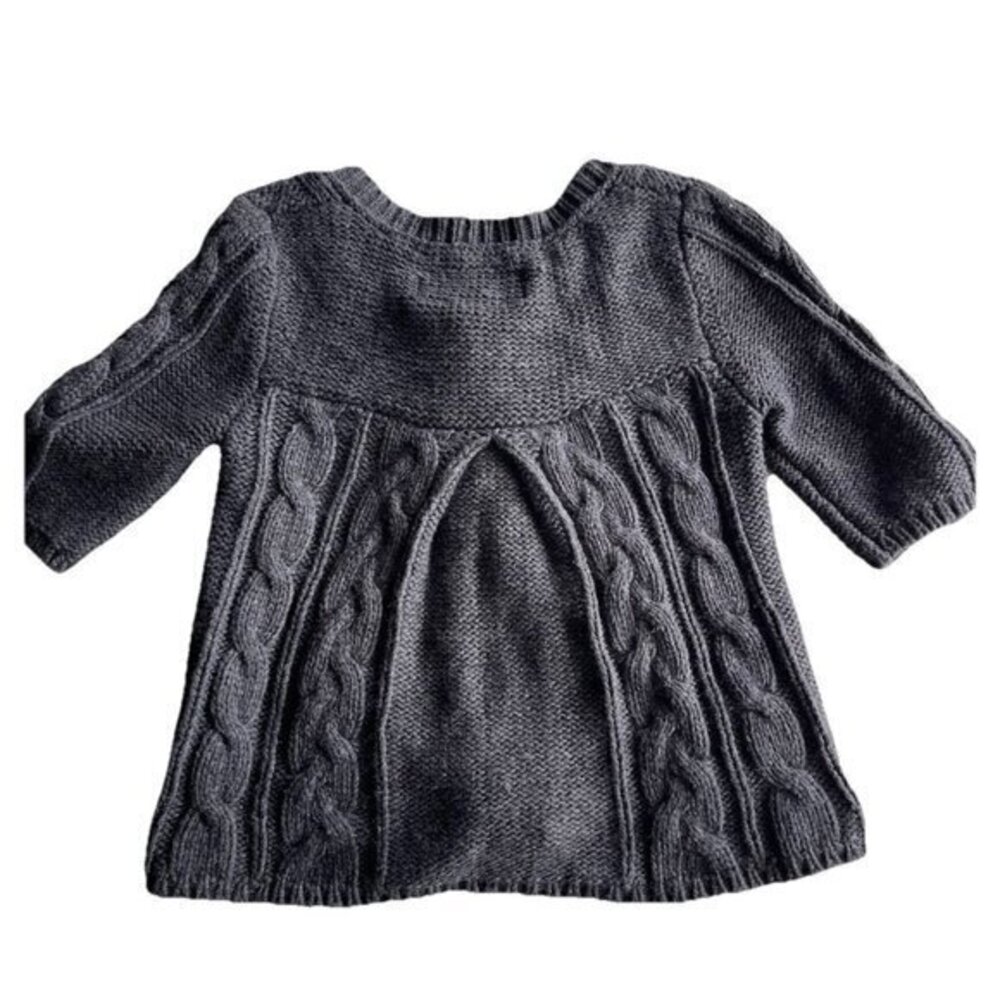 Vintage American Eagle Women’s sz Medium Cropped Pullover Gray Knitted Sweater
